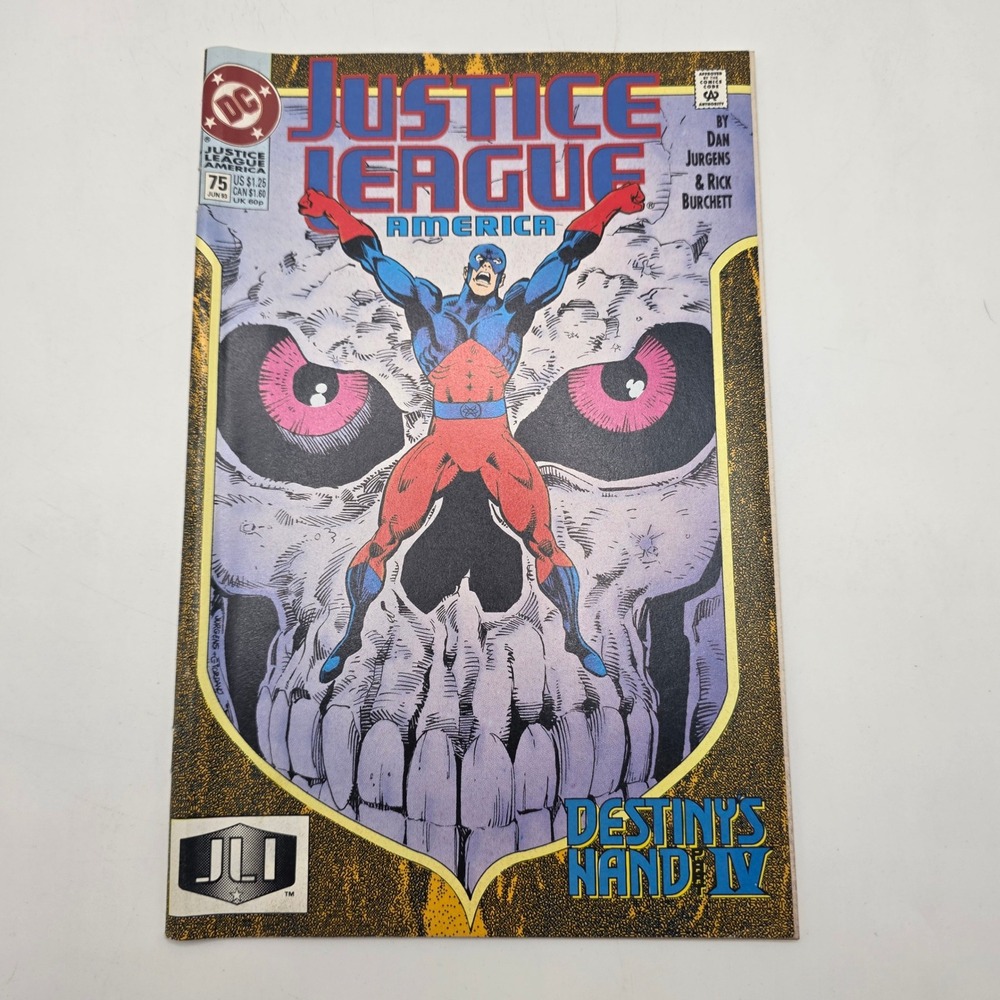 DC Justice League America 75 Destiny's Hand IV Dan Jurgens Comic Book 1993 JLI
